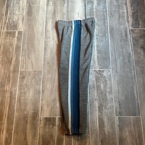 Aviator Nation Kids Grey / Blue 5-stripe Sweatpants Sz. 10
